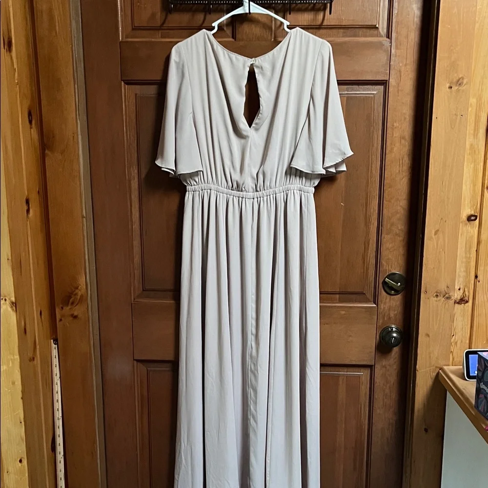 Show Me Your MuMu Cream Emily Empire Maxi Dress Size XL - Picture 3 of 5
